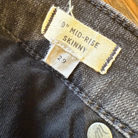 Madewell 9” Mid-Rise Skinny Jeans Exposed Button Fly Size 29 - Picture 8 of 13
